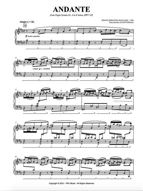 ANDANTE - Organ Sonata No. 4, BWV 528: II. Andante (Transcr. Stradal) As Played By Víkingur Ólafsson